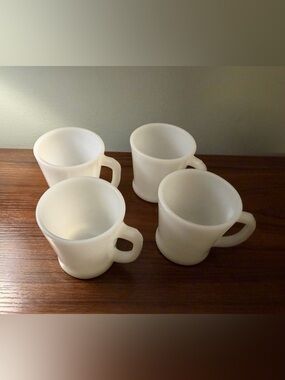 Fire King Milk Glass Mugs - Set of 4